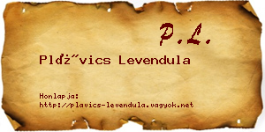 Plávics Levendula névjegykártya